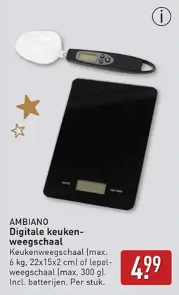 ALDI Ambiano digitale keukenweegschaal aanbieding