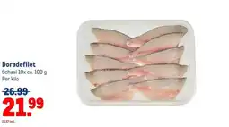 Makro Doradefilet Schaal 10x ca. 100 g Per kilo aanbieding