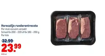 Makro Horecalijn runderentrecote Per stuk vacuüm verpakt aanbieding
