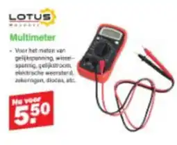 Van Cranenbroek LOTUS Multimeter aanbieding