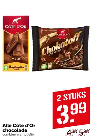 Coop Alle Côte d'Or chocolade goliil om aanbieding