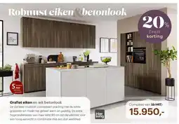 Bouwhof Grafiet eiken en wit betonlook aanbieding