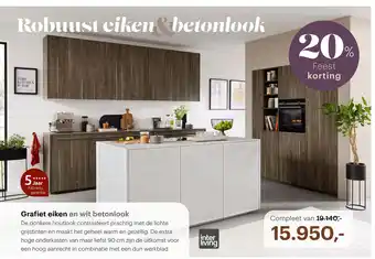 Bouwhof Grafiet eiken en wit betonlook aanbieding