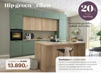 Bouwhof Eucalyptus en rustiek eiken aanbieding