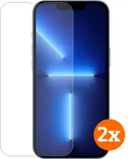 Coolblue BlueBuilt Apple iPhone 14 / 13 / 13 Pro Screenprotector Glas Duo Pack aanbieding
