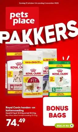 Pets Place Royal Canin honden en kattenvoeding aanbieding