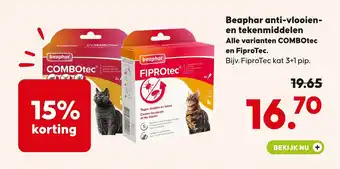 Pets Place Beaphar anti vlooien en tekenmiddelen aanbieding