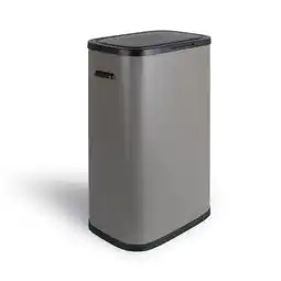 Action Prullenbak met drukdeksel - 60 liter - mat grijs aanbieding