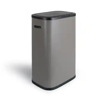 Action Prullenbak met drukdeksel - 60 liter - mat grijs aanbieding