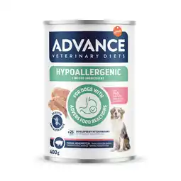Zooplus 6 x 400g Advance Veterinary Diets Hypoallergenic Varkens natvoer voor honden aanbieding