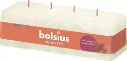 Intratuin Bolsius mammoetkaars Rustiek Shine wit 51 uur 9 x 25 x 8 cm aanbieding