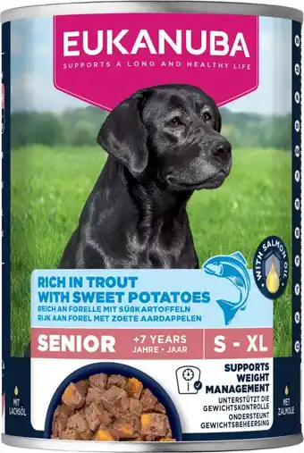 Intratuin Eukanuba natvoer Life Care senior forel en zoete aardappelen 400 g aanbieding