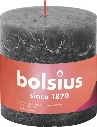 Intratuin Bolsius stompkaars Rustiek Shine antraciet 62 uur D 10 H 10 cm aanbieding