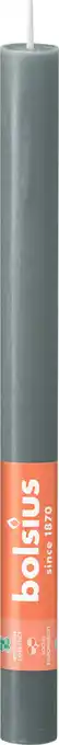 Intratuin Bolsius dinerkaars Rustiek Shine groen 13 uur D 2,3 H 27 cm aanbieding