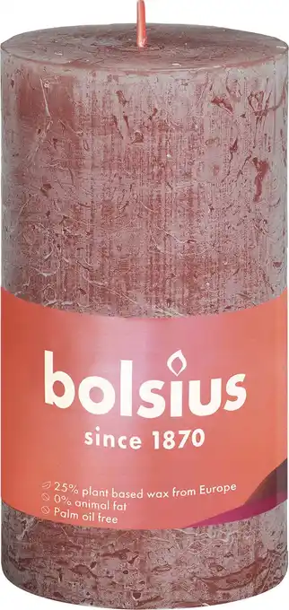 Intratuin Bolsius stompkaars Rustiek Shine bruin 30 uur D 5 H 10 cm aanbieding