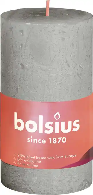 Intratuin Bolsius stompkaars Rustiek Shine groen 30 uur D 5 H 10 cm aanbieding