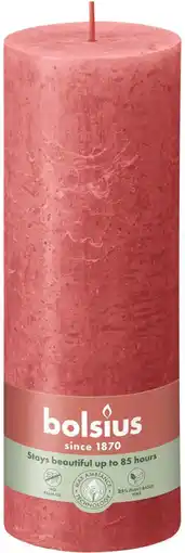 Intratuin Bolsius stompkaars Rustiek Shine roze 85 uur D 6,8 H 19 cm aanbieding