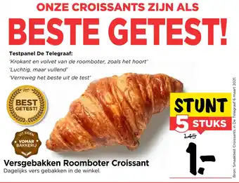 Vomar Voordeelmarkt Versgebakken roomboter croissant aanbieding