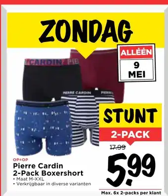 Vomar Voordeelmarkt Pierre cardin 2-pack boxershort aanbieding