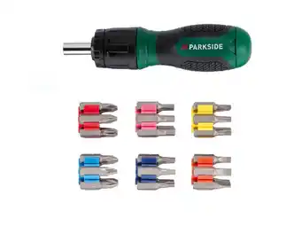 Lidl PARKSIDE Ratelschroevendraaier met bits aanbieding