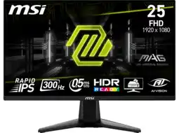 MediaMarkt MSI Mag 255xf - 24.5 Inch 1920 X 1080 (full Hd) 0.5 Ms 300 Hz aanbieding
