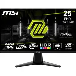 MediaMarkt MSI Mag 255xf - 24.5 Inch 1920 X 1080 (full Hd) 0.5 Ms 300 Hz aanbieding