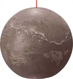 Intratuin Bolsius bolkaars Rustiek Shine taupe 90 uur D 14,5 H 13,4 cm aanbieding