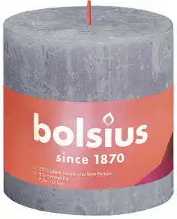 Intratuin Bolsius stompkaars Rustiek Shine paars 62 uur D 10 H 10 cm aanbieding