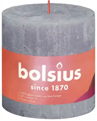 Intratuin Bolsius stompkaars Rustiek Shine paars 62 uur D 10 H 10 cm aanbieding