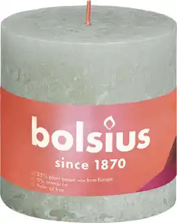 Intratuin Bolsius stompkaars Rustiek Shine groen 62 uur D 10 H 10 cm aanbieding