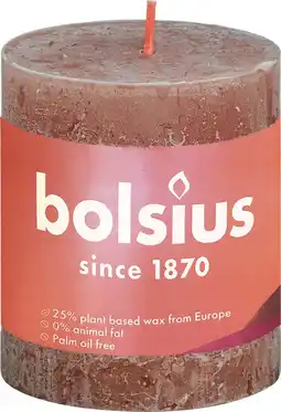 Intratuin Bolsius stompkaars Rustiek Shine bruin 35 uur D 6,8 H 8 cm aanbieding