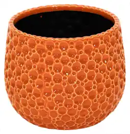 Intratuin Mega Collections bloempot Drops oranje D 15 H 13 cm aanbieding
