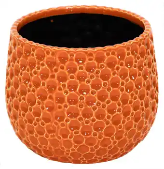 Intratuin Mega Collections bloempot Drops oranje D 15 H 13 cm aanbieding