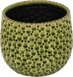 Intratuin Mega Collections bloempot Drops groen D 15 H 13 cm aanbieding