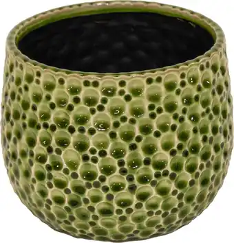 Intratuin Mega Collections bloempot Drops groen D 15 H 13 cm aanbieding