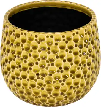 Intratuin Mega Collections bloempot Drops geel D 21 H 17 cm aanbieding