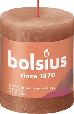 Intratuin Bolsius stompkaars Rustiek Shine bruin 35 uur D 6,8 H 8 cm aanbieding