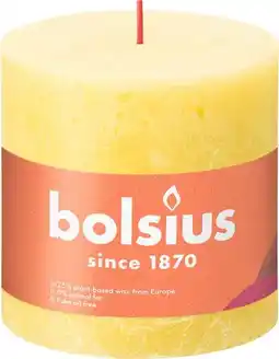 Intratuin Bolsius stompkaars Rustiek Shine geel 62 uur D 10 H 10 cm aanbieding
