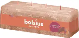 Intratuin Bolsius mammoetkaars Rustiek Shine beige 51 uur 9 x 25 x 8 cm aanbieding