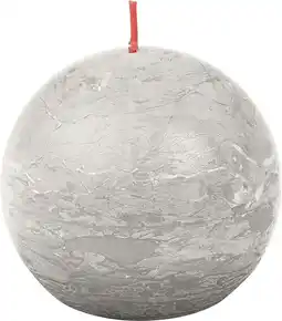 Intratuin Bolsius bolkaars Rustiek Shine grijs 25 uur D 7,6 H 7,1 cm aanbieding