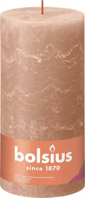 Intratuin Bolsius stompkaars Rustiek Shine beige 125 uur D 10 H 20 cm aanbieding