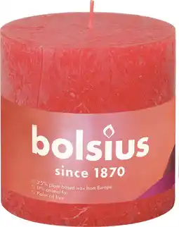 Intratuin Bolsius stompkaars Rustiek Shine roze 62 uur D 10 H 10 cm aanbieding