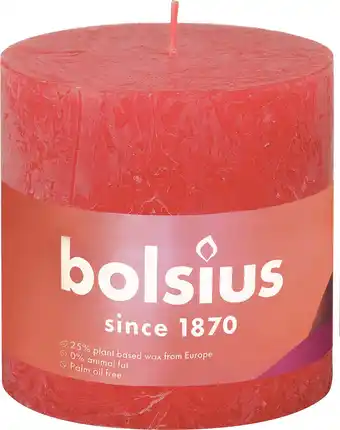 Intratuin Bolsius stompkaars Rustiek Shine roze 62 uur D 10 H 10 cm aanbieding