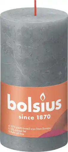 Intratuin Bolsius stompkaars Rustiek Shine groen 60 uur D 6,8 H 13 cm aanbieding