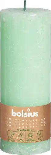 Intratuin Bolsius stompkaars Divine Earth groen 77 uur D 6,8 H 19 cm aanbieding