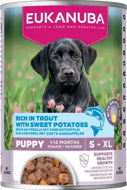 Intratuin Eukanuba natvoer Life Care puppy forel en zoete aardappelen 400 g aanbieding