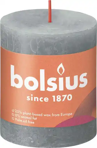 Intratuin Bolsius stompkaars Rustiek Shine groen 35 uur D 6,8 H 8 cm aanbieding