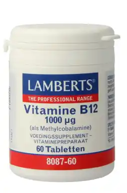 De Online Drogist Lamberts Vitamine B12 1000 mcg Tabletten 60TB aanbieding