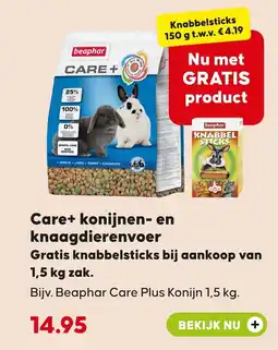Pets Place Care+ konijnen- en knaagdierenvoer aanbieding