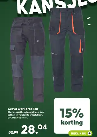 Pets Place Cerva werkbroeken aanbieding